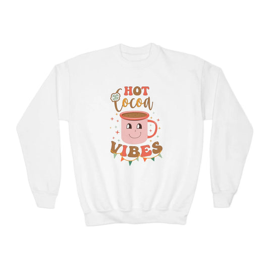 Youth Hot Cocoa Vibes Sweatshirt Printify