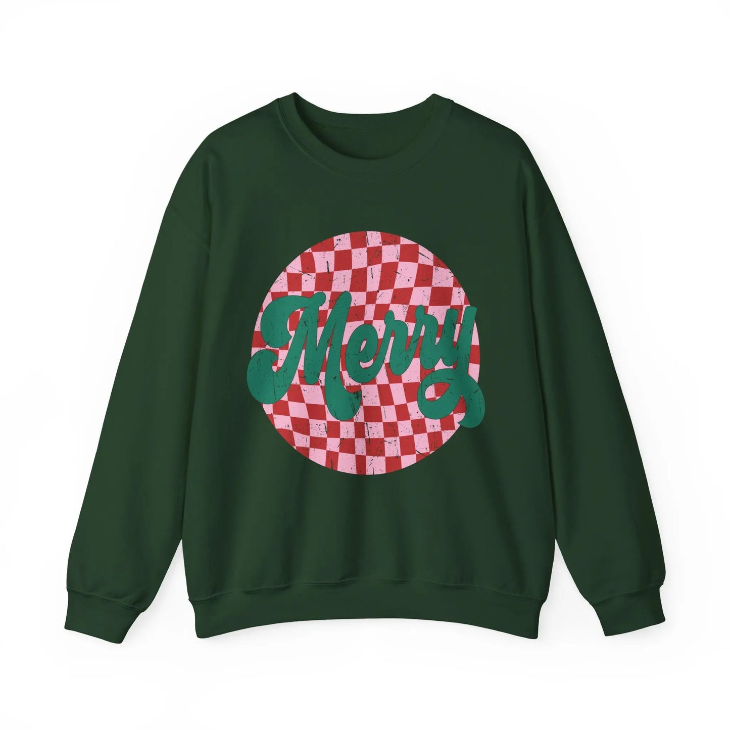 Retro Merry Christmas Crewneck Sweatshirt Printify