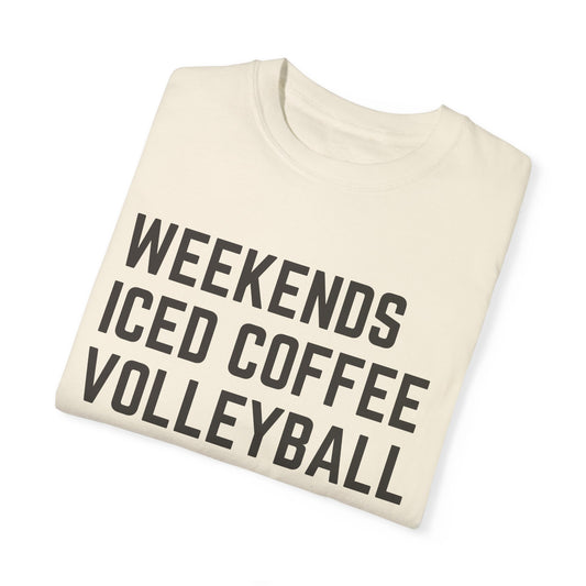 Weekends Iced Coffee Volleyball Tee