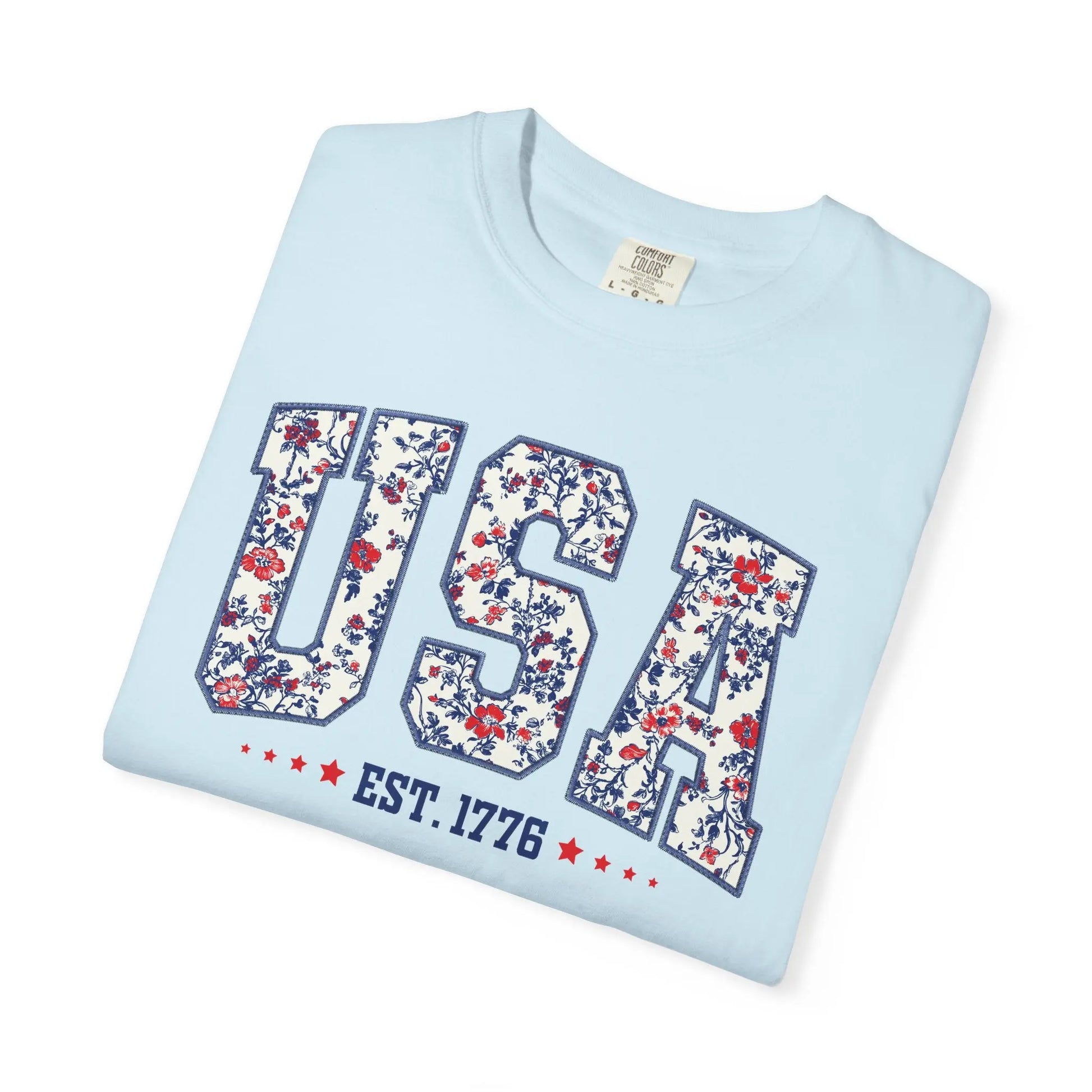 Floral USA Graphic T-Shirt Printify
