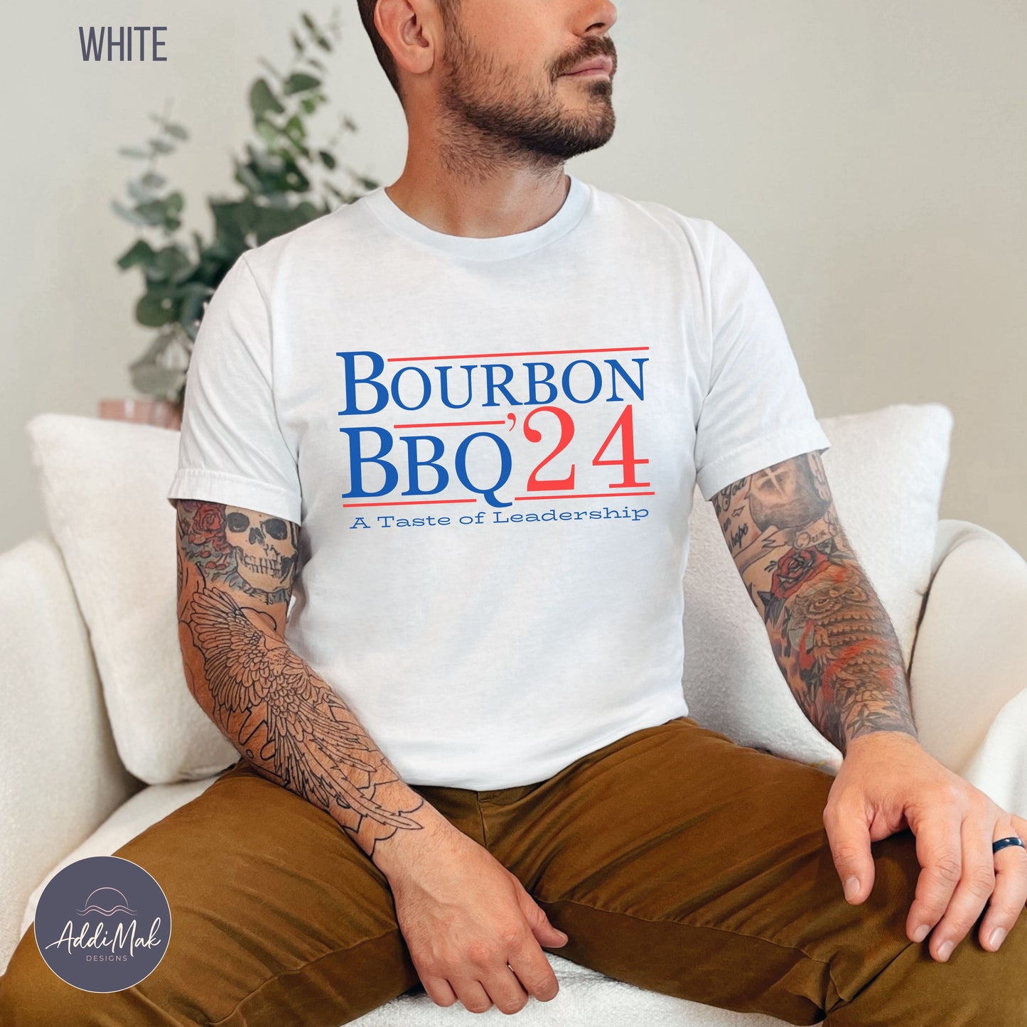 Bourbon and BBQ 2024 Presidential Campaign Election Humor Shirt