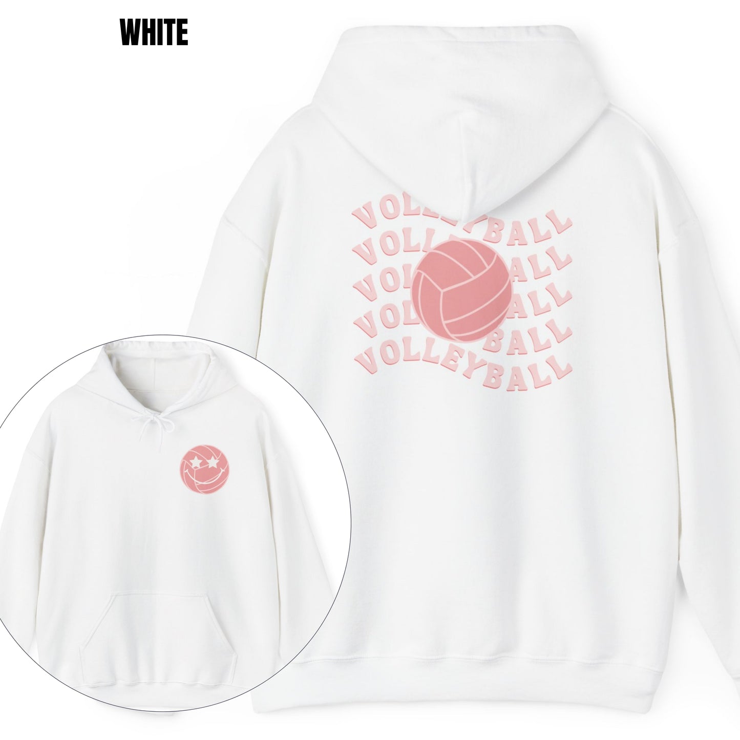 Retro Volleyball Wave Hoodie Sweatshirt