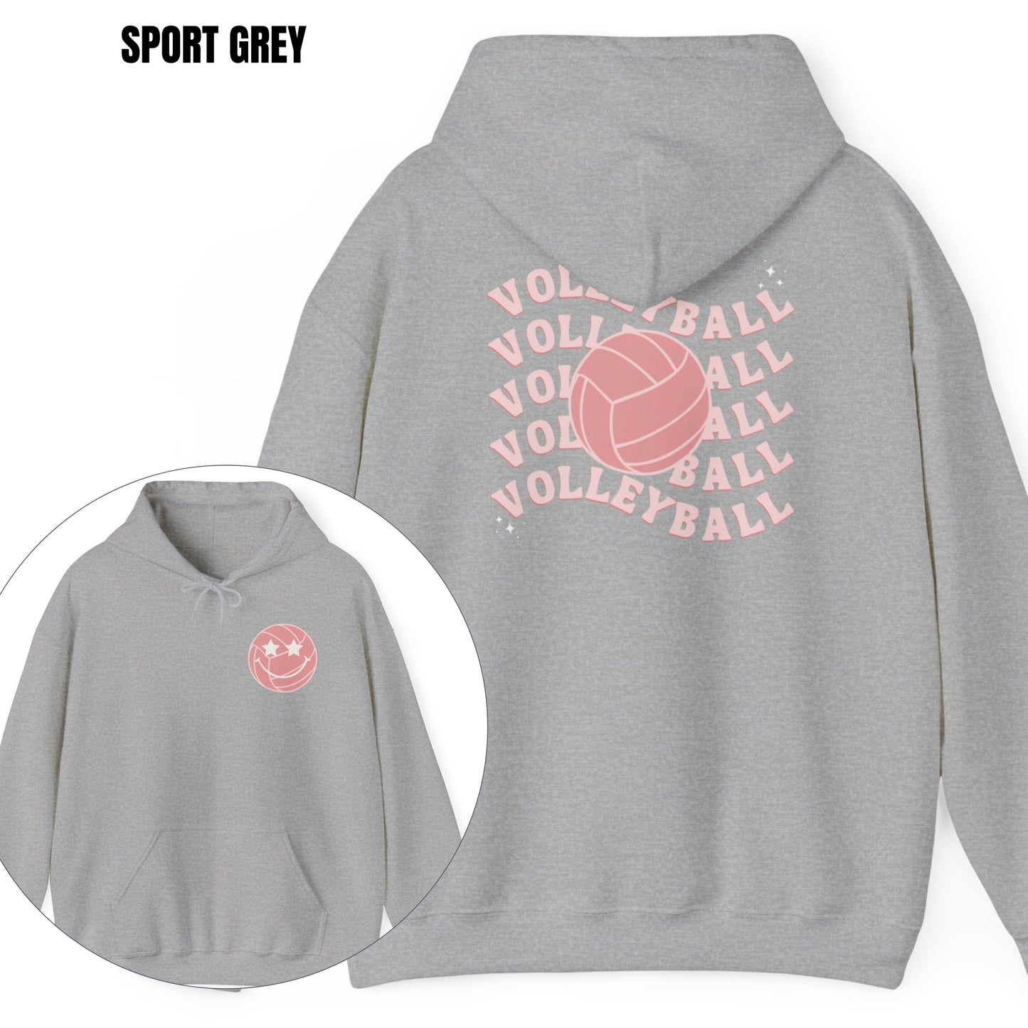 Retro Volleyball Wave Hoodie Sweatshirt