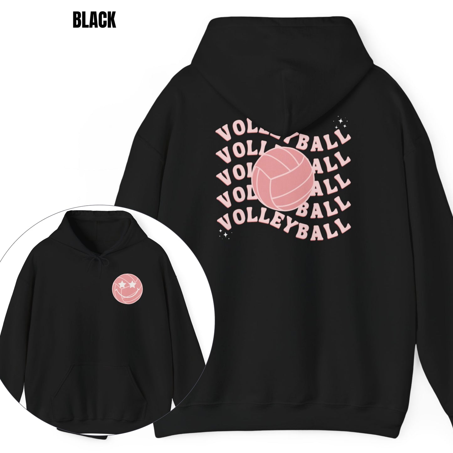 Retro Volleyball Wave Hoodie Sweatshirt