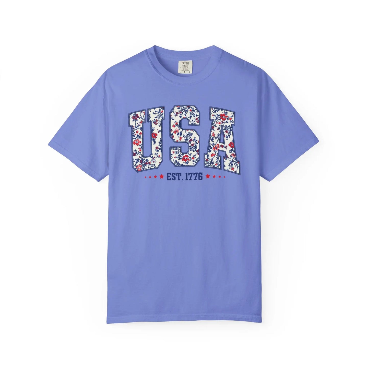 Floral USA Graphic T-Shirt Printify