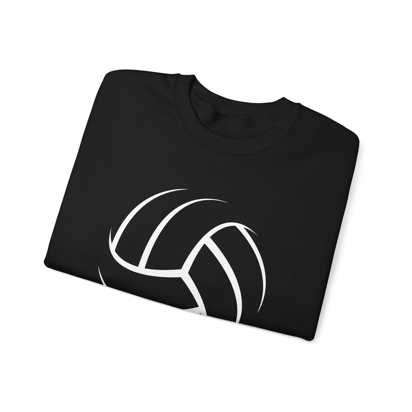 Volleyball Crewneck Sweatshirt with Sleeve Print