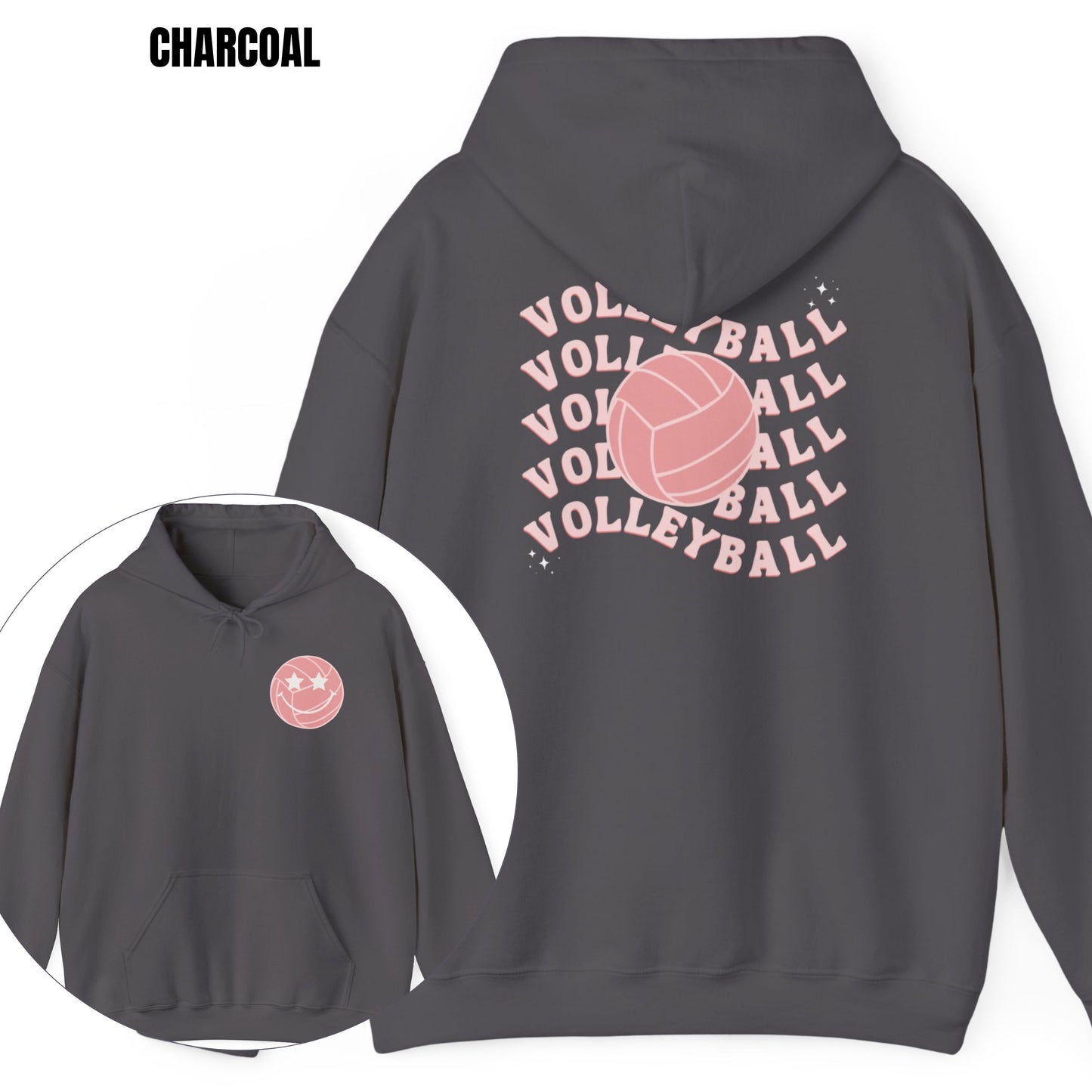 Retro Volleyball Wave Hoodie Sweatshirt