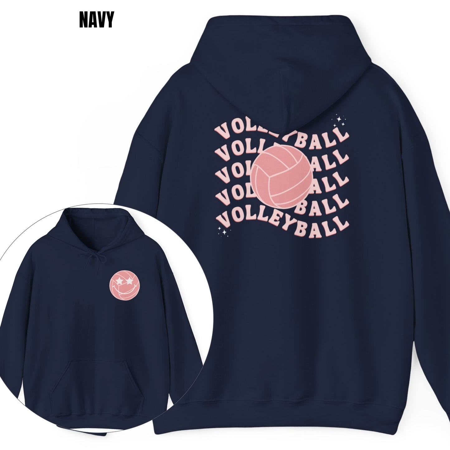 Retro Volleyball Wave Hoodie Sweatshirt