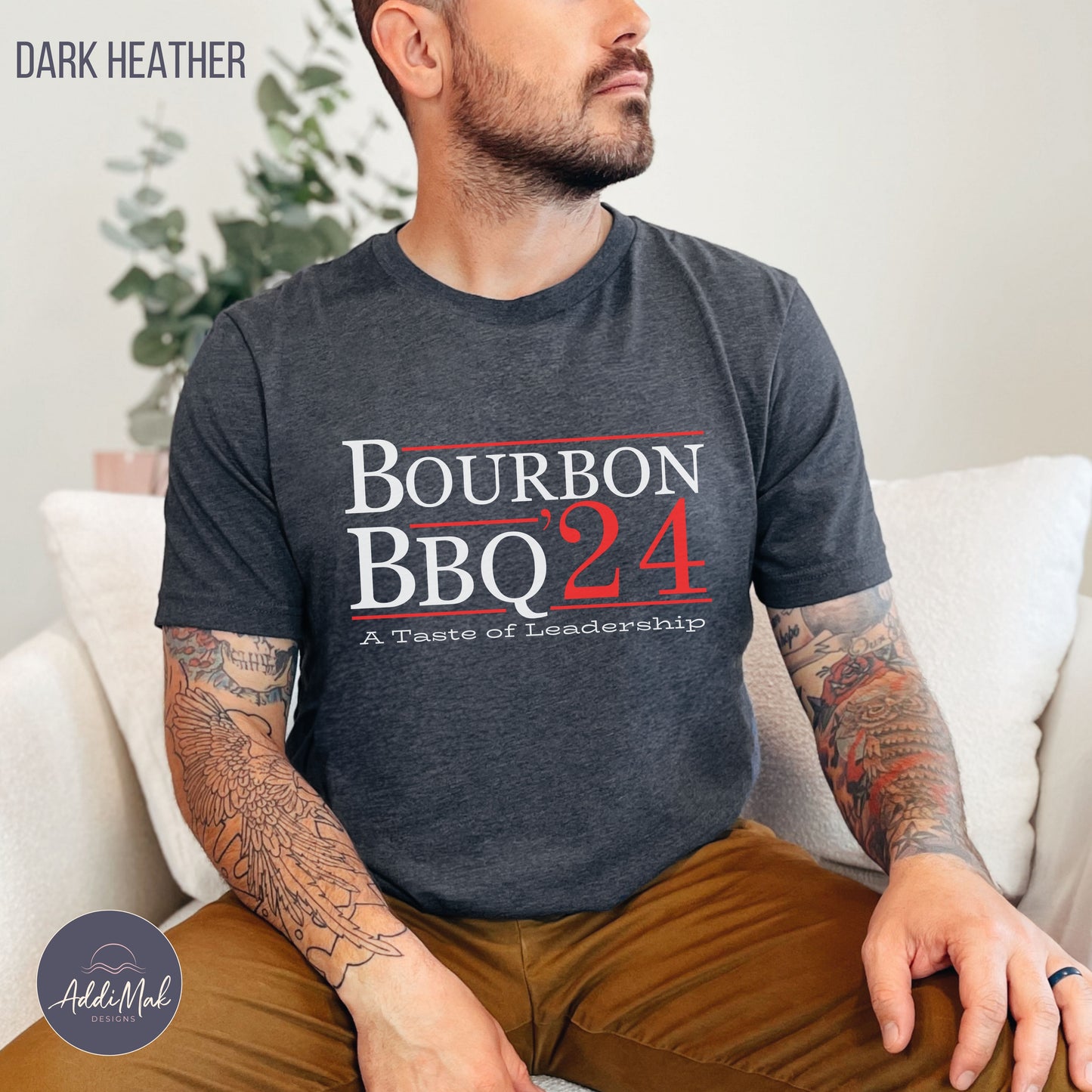 Bourbon and BBQ 2024 Presidential Campaign Election Humor Shirt