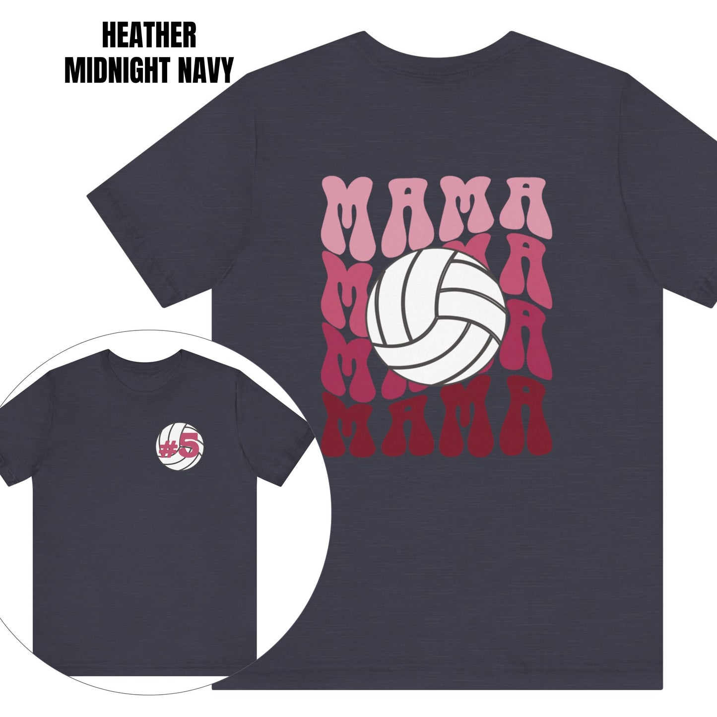 Custom Retro Volleyball Mama Personalize your Players Number on Front