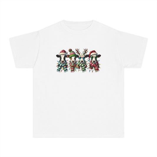 Kids Christmas Cow T-Shirt