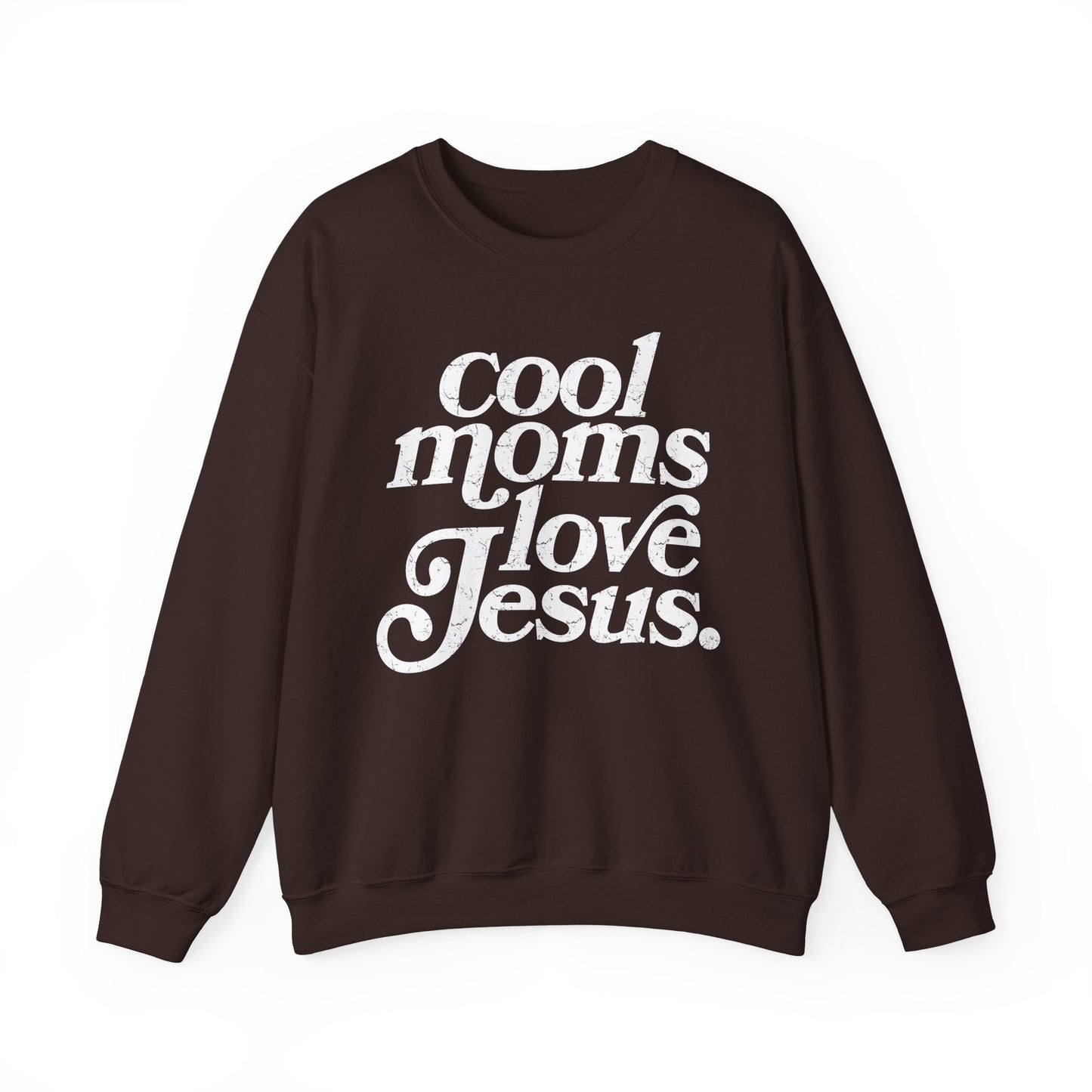 Cool Moms Love Jesus Sweatshirt Printify
