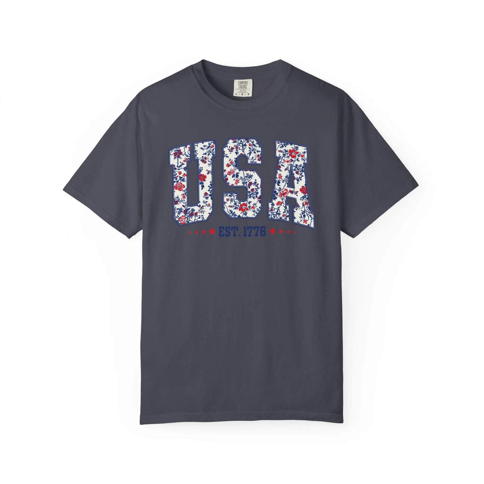 Floral USA Graphic T-Shirt Printify