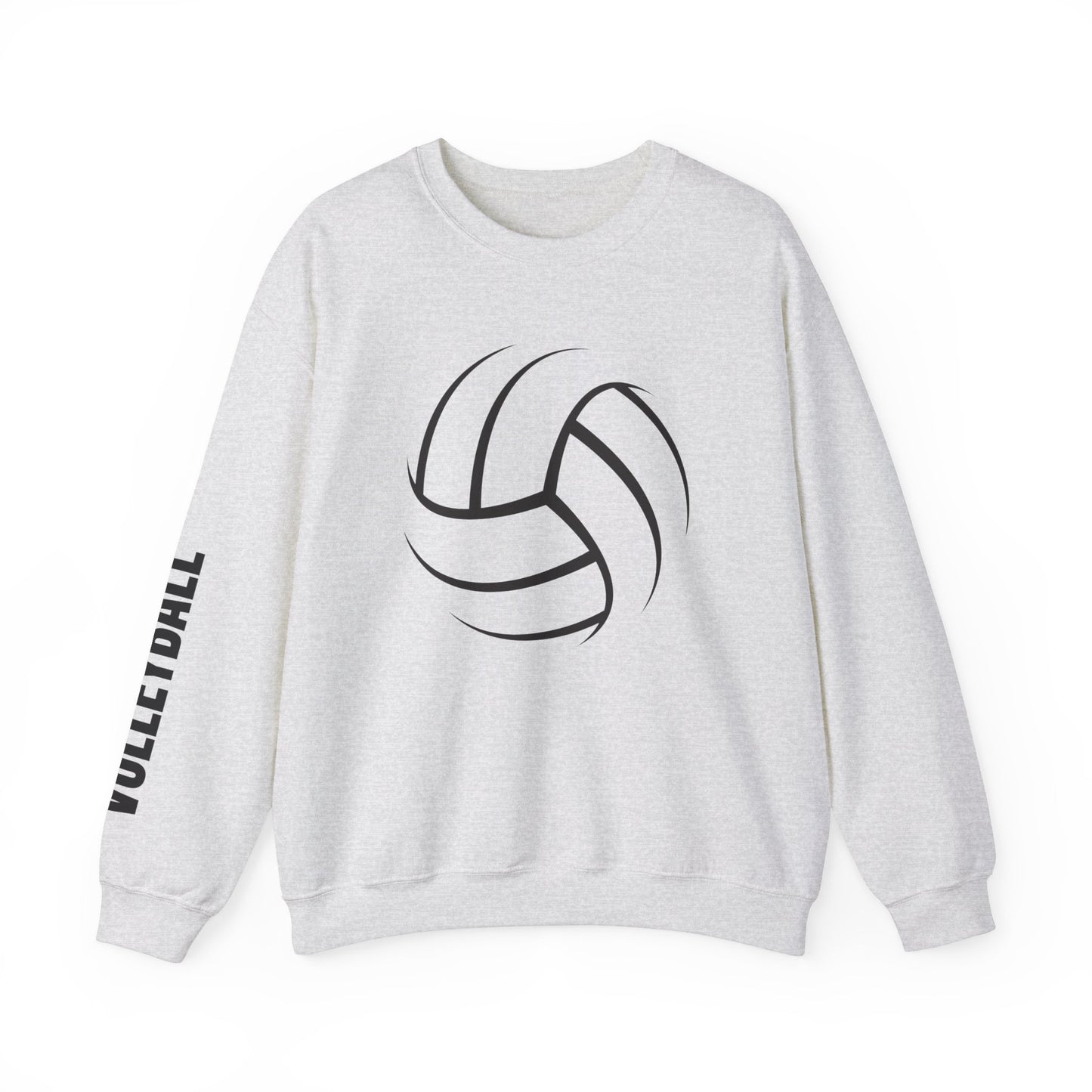 Volleyball Crewneck Sweatshirt with Sleeve Print