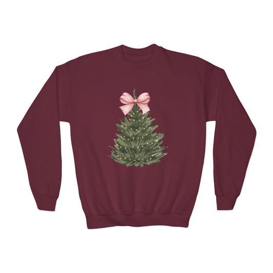 Youth Coquette Christmas Tree Sweatshirt