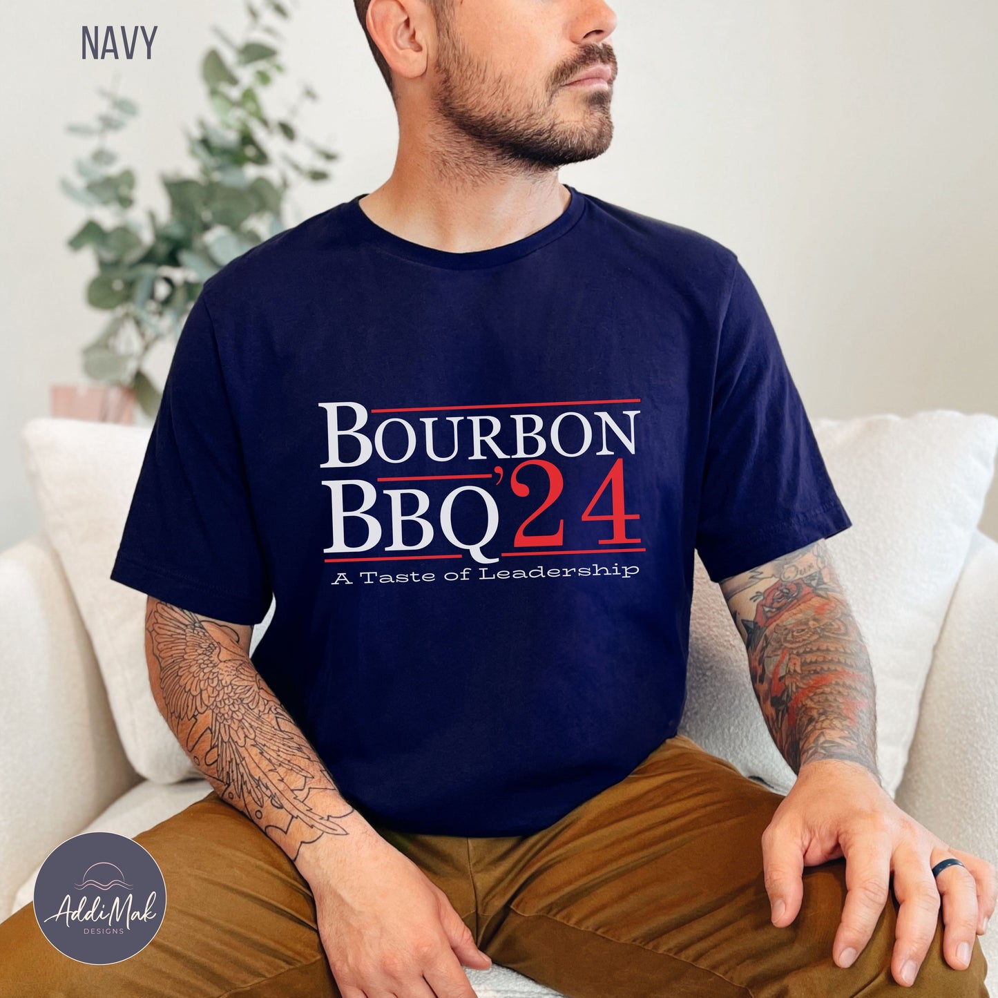 Bourbon and BBQ 2024 Presidential Campaign Election Humor Shirt