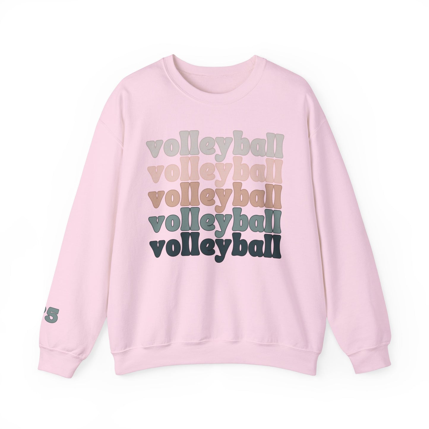 Ombre Volleyball with personalized number on Sleeve