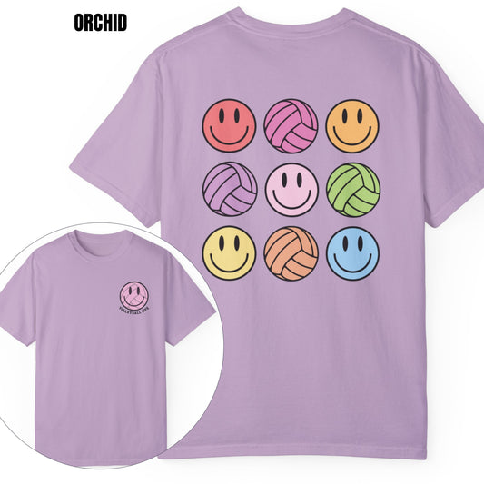 Retro Volleyball Life Smiley Comfort Colors T-Shirt, Vintage Style Tee, Volleyball Season, Travel Ball, Club, Select, Gift for Her, Teen