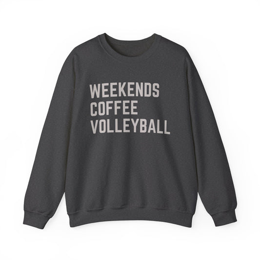 Weekends Coffee Volleyball Sweatshirt