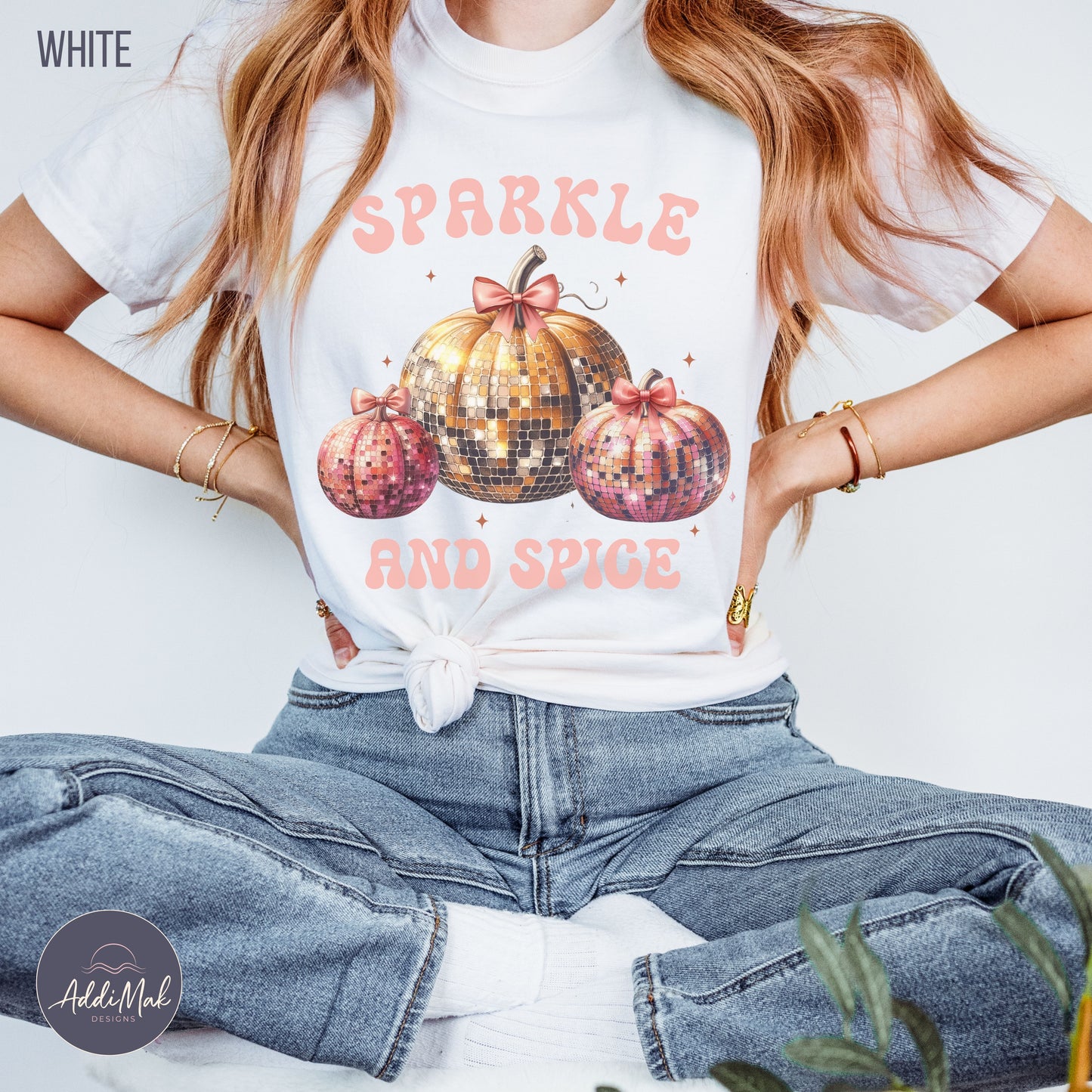 Retro Disco Pumpkin Sparkle and Spice T-Shirt