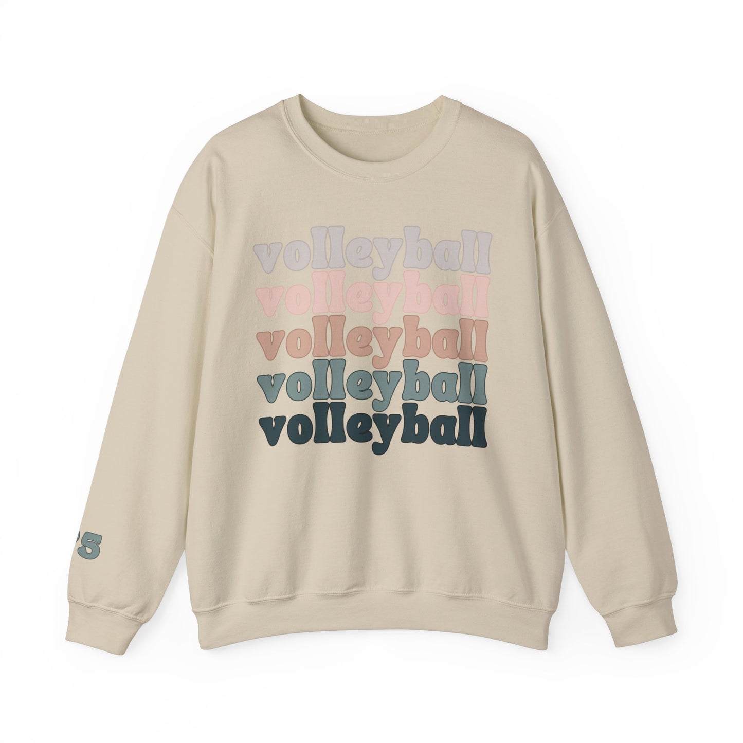 Ombre Volleyball with personalized number on Sleeve