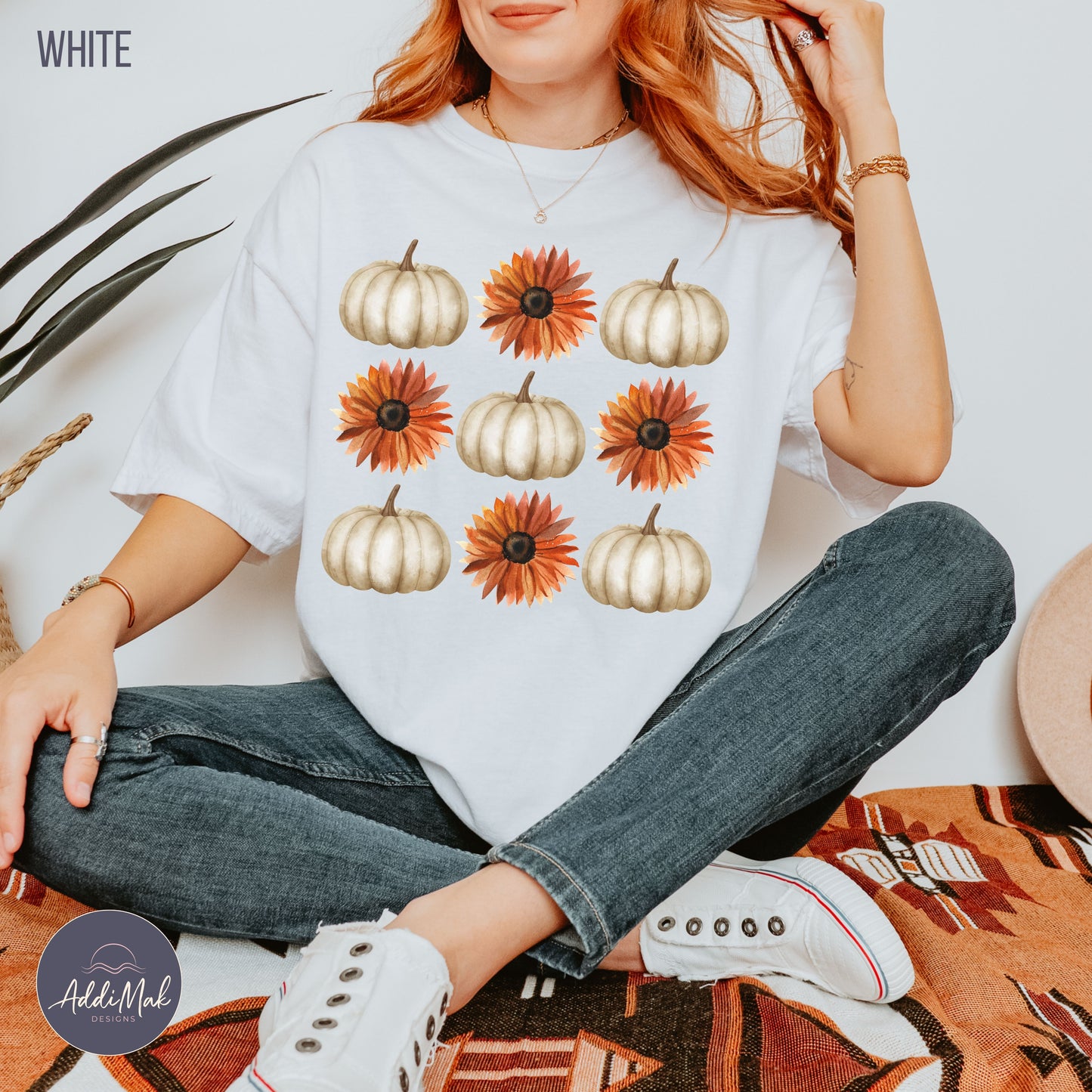 Pumpkins and Sunflowers Fall T-shirt