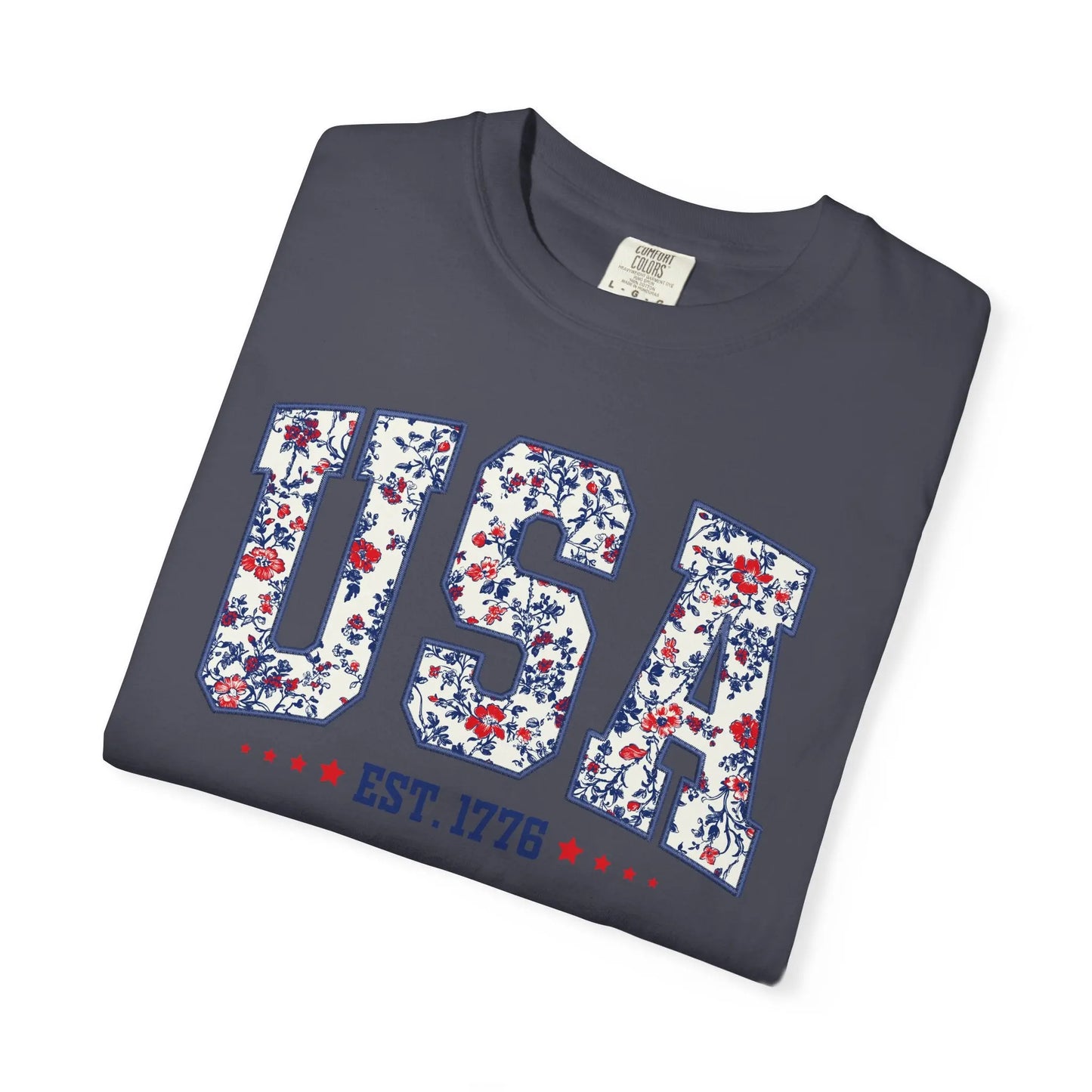 Floral USA Graphic T-Shirt Printify
