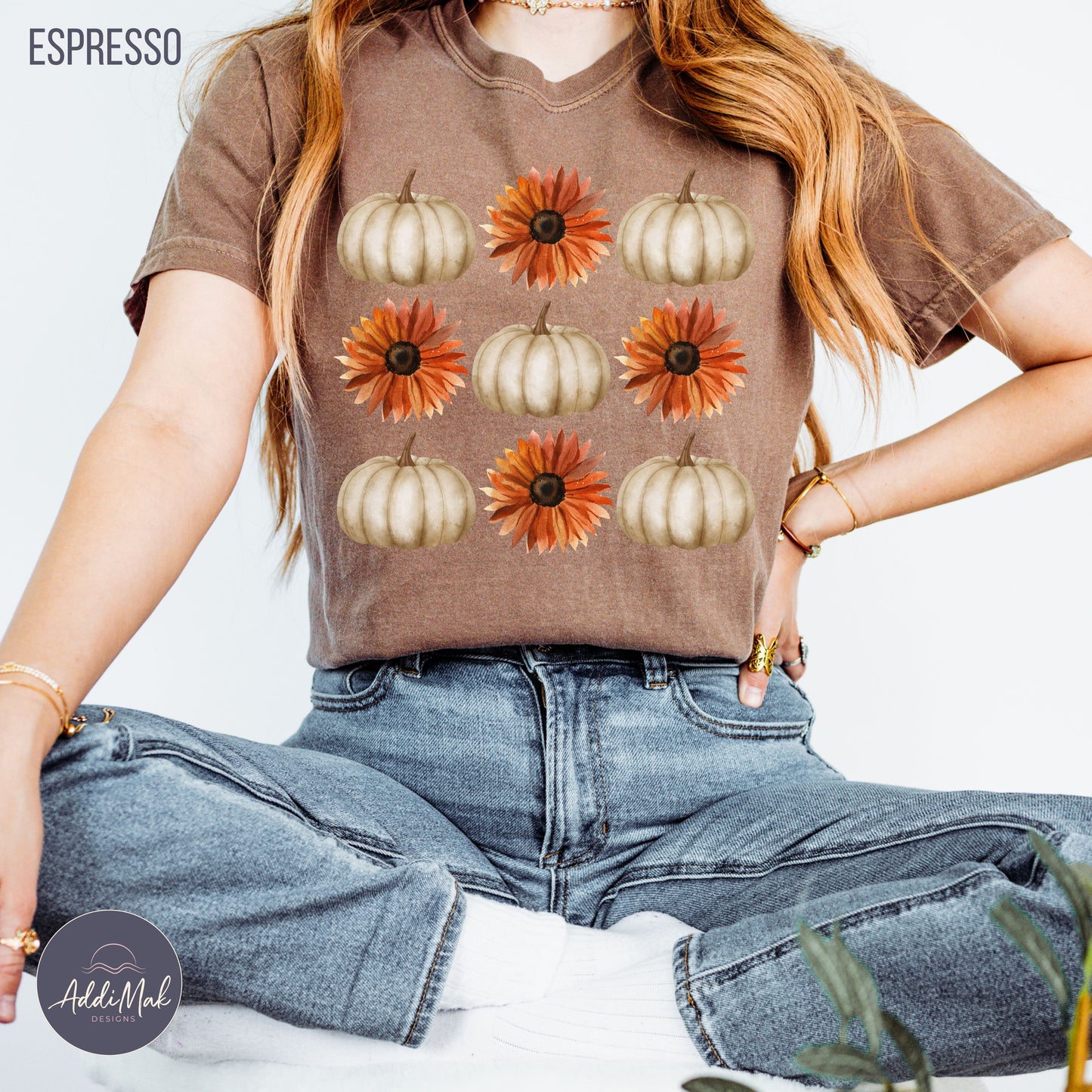 Pumpkins and Sunflowers Fall T-shirt